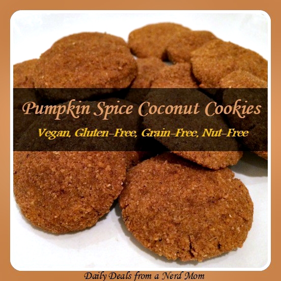 PUMPKIN SPICE COCONUT COOKIES {Vegan, Gluten-Free, Grain-Free, Nut-Free}