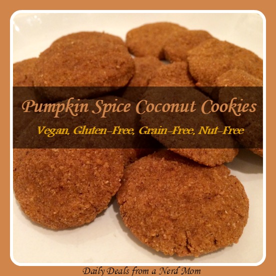 PUMPKIN SPICE COCONUT COOKIES {Vegan, Gluten-Free, Grain-Free, Nut-Free}