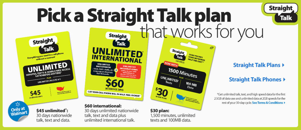 Straight Talk Wireless Available ONLY at Walmart