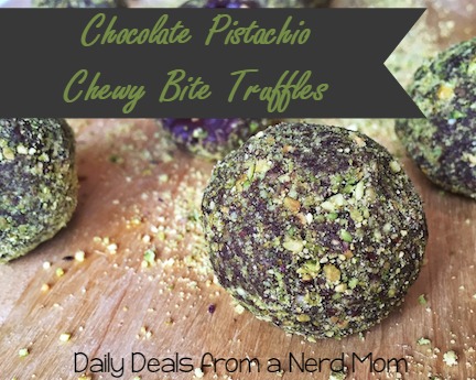 Chocolate Pistachio Chewy Bite Truffles Recipe