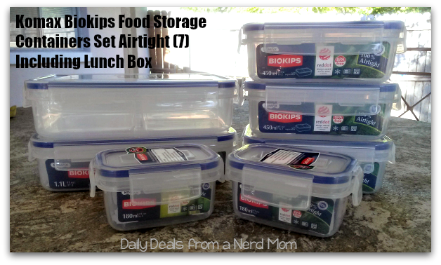 Komax Biokips Food Storage Containers Set Airtight (7) Including Lunch Box