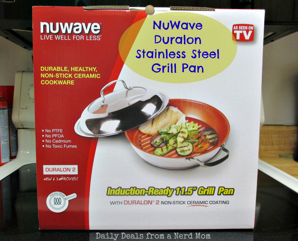 NuWave Duralon Stainless Steel Grill Pan
