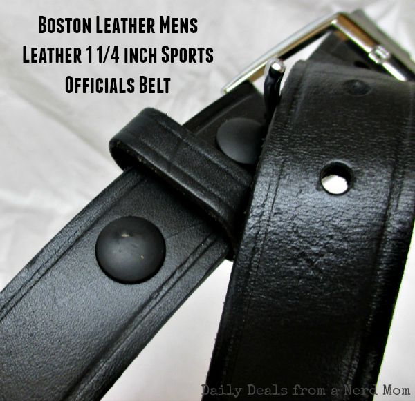 Boston Leather Mens Leather 1 1/4 inch Sports Officials Belt
