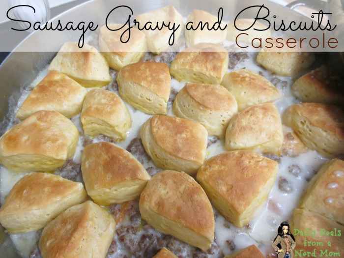 Sausage Gravy and Biscuits Casserole