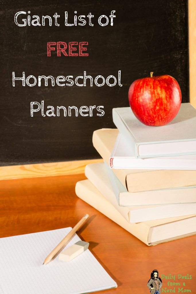 Giant List of FREE Homeschool Planners
