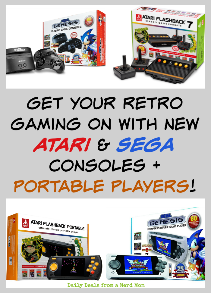 Get Your Retro Gaming On With New Atari & Sega Consoles + Portable Players!