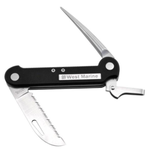 West Marine Performance Rigging Knife with Marlinespike and Serrated Blade