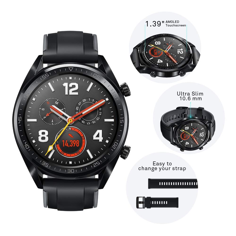 Huawei Watch GT Sport - GPS Smartwatch with 1.39" AMOLED Touchscreen