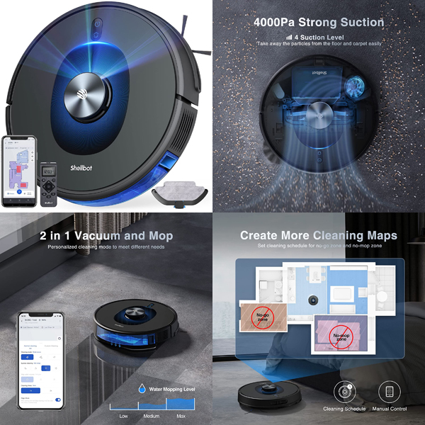 $640 RV Shellbot Robot Vacuum And Mop Cleaner