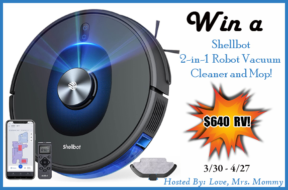 $640 RV Shellbot Robot Vacuum And Mop Cleaner Giveaway {US/4-27-22}