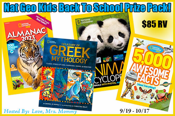 $85 National Geographic Kids Back to School Book Prize Pack {US, 10/17/22}