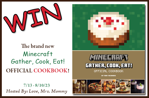 Minecraft Gather, Cook, Eat Officially-Licensed Cookbook Giveaway! {Ends 8/10/23, US/CAN}