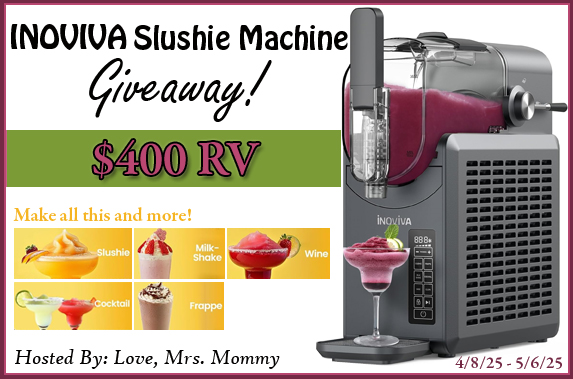 $400 RV INOVIVA Slushie Machine Giveaway! {U.S., Ends&nbsp;5/6/25}